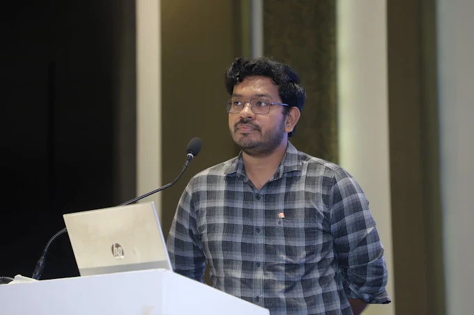 Dr. Debarup Das during a neurological presentation